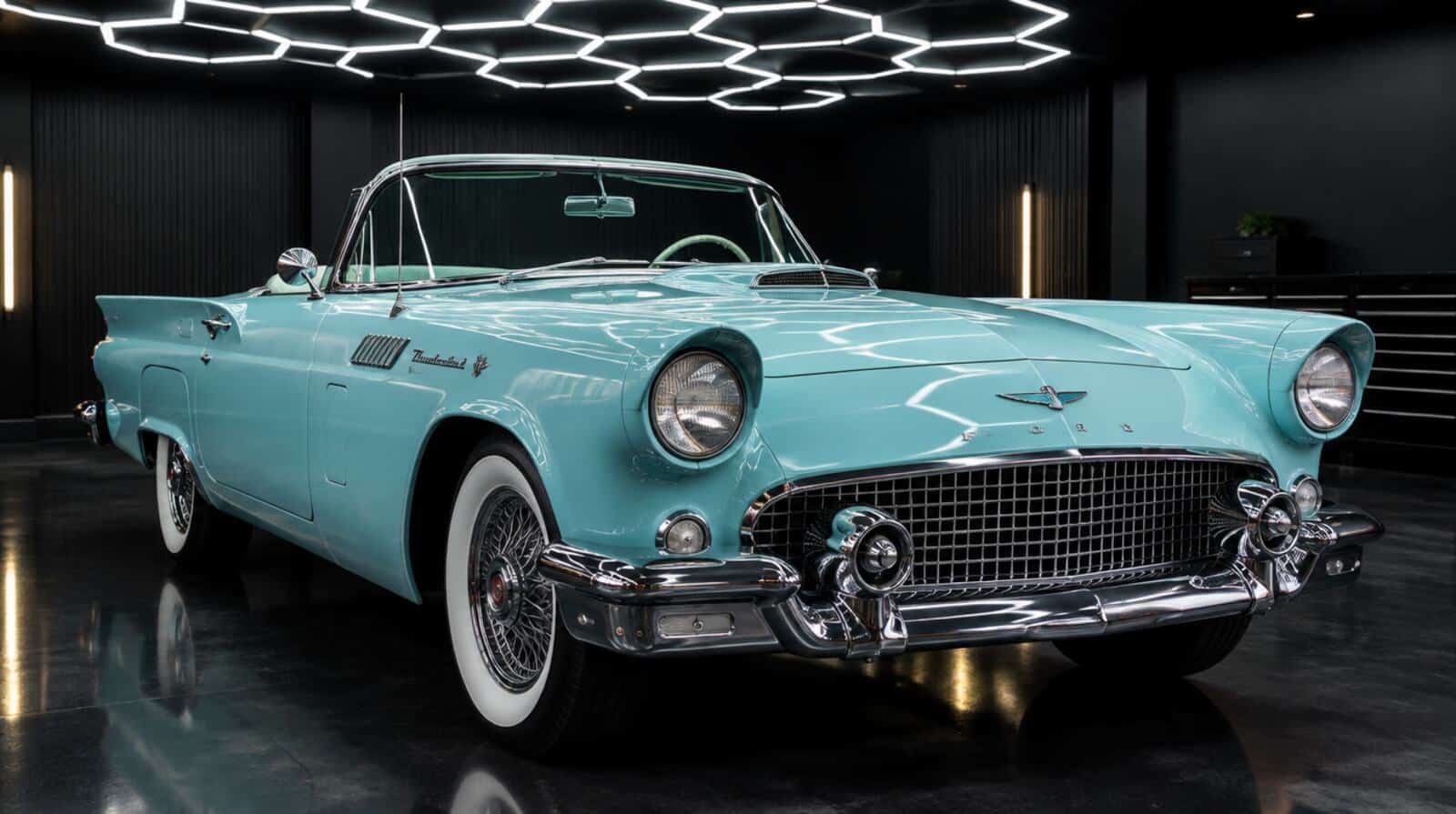 Ford Thunderbird cabrio in de studio (sfeerbeeld)
